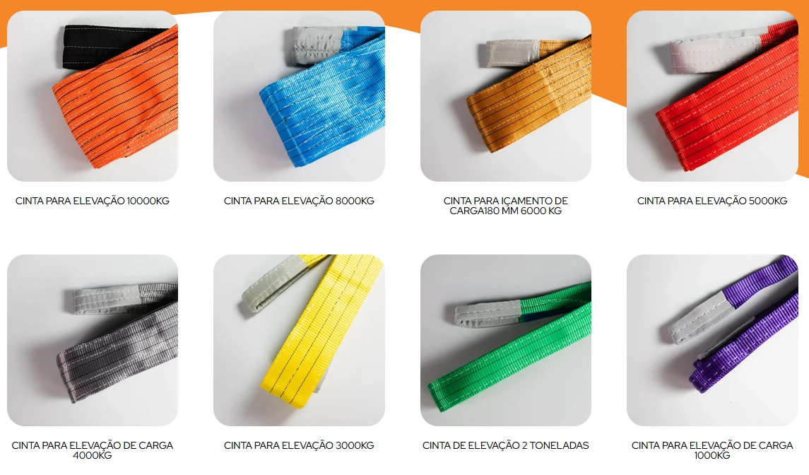 Cintas para elevação de carga