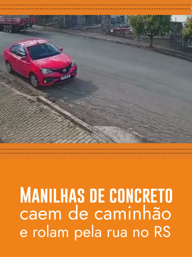 Amarração de Cargas – Manilhas de Concreto caem de caminhão